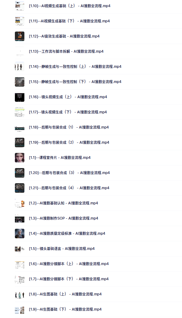 AI漫剧制作实操课，提供全流程解析，从0上手开始做-骏易网络-码²