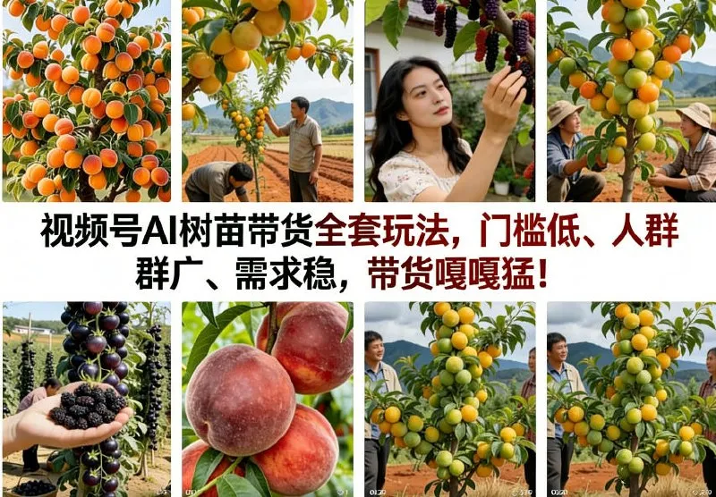 视频号AI树苗带货全套玩法-Alimm.Com-码²，建站源码，游戏源码，网站模版，小程序app代码，网站源码，站长论坛