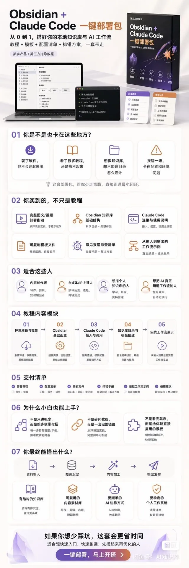 AI本地部署Obsidian+Claude Code一键部署教程