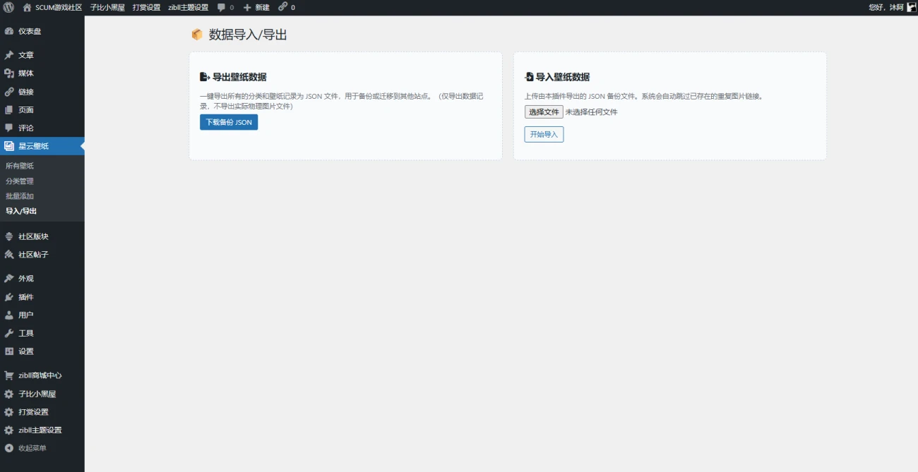子比主题星云壁纸页插件,两人用Ai写的
