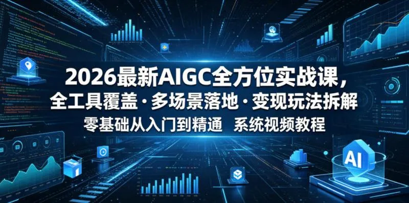 AIGC全方位实战课 主流AIGC工具,多场景落地(视频文档)-Alimm.Com-码²,建站源码,游戏源码,网站模版,小程序app代码,网站源码,站长论坛