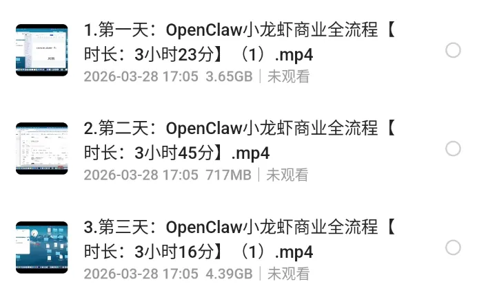OpenClaw小龙虾商业全流程:3天通透自动化实操-Alimm.Com-码²,建站源码,游戏源码,网站模版,小程序app代码,网站源码,站长论坛