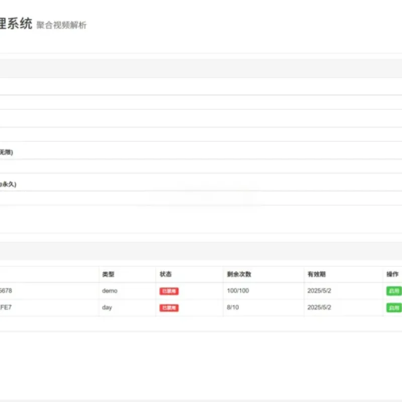 全新二次元短视频解析系统源码_带卡密验证_免费短视频去水印工具-Alimm.Com-码²