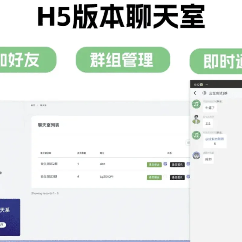无限建群H5聊天室系统 即时通讯带语音提醒全套聊天源码-Alimm.Com-码²