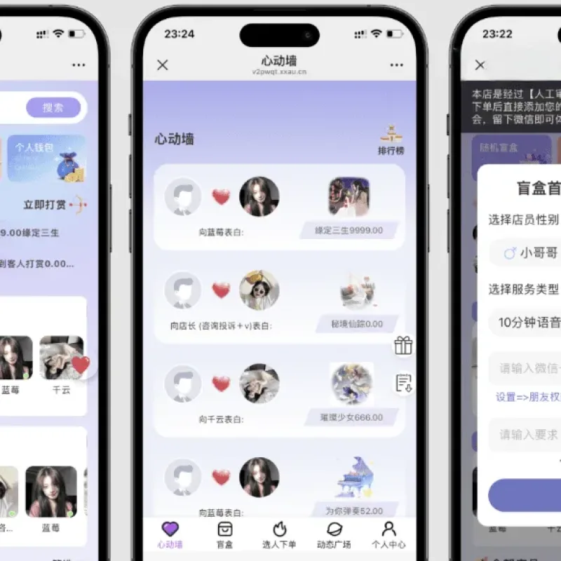 树洞陪玩盲盒源码最新版 多功能自定义付费交友盲盒系统-Alimm.Com-码²
