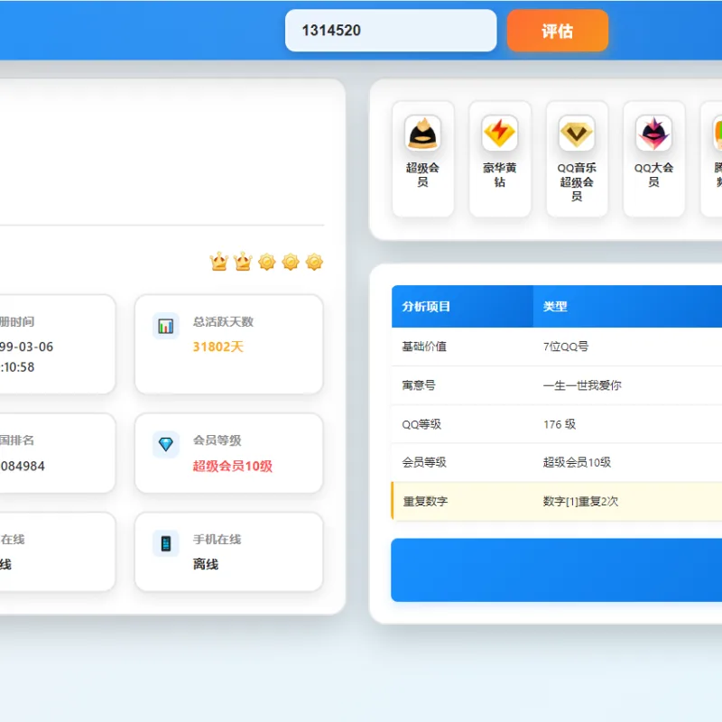 QQ评估软件源码含接口-Alimm.Com-码²