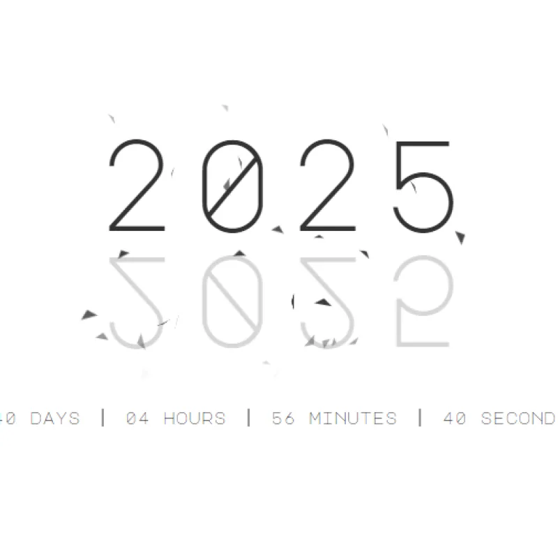2025年新年倒计时动画效果HTML代码-Alimm.Com-码²