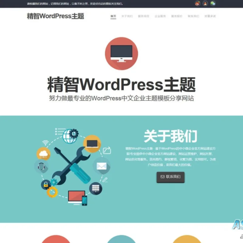 电脑维修店的主题 简洁wordpress企业主题模版-Alimm.Com-码²