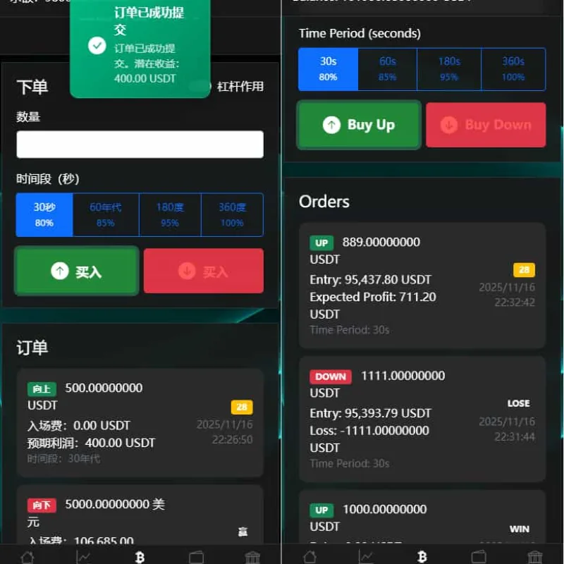 虚拟货币微交易投资理财源码/完美K线控制+代理/前端html+后端PHP-Alimm.Com-码²