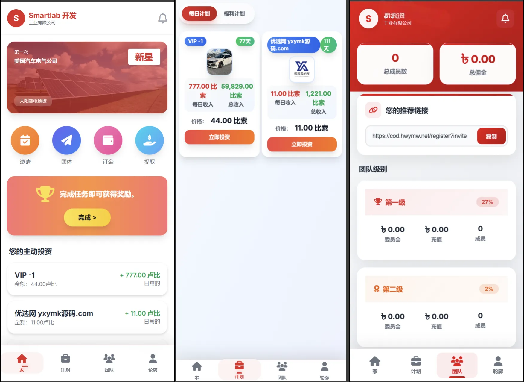 海外汽车电气投资理财源码_三级分销系统_可自定义产品_投资理财网站源码搭建