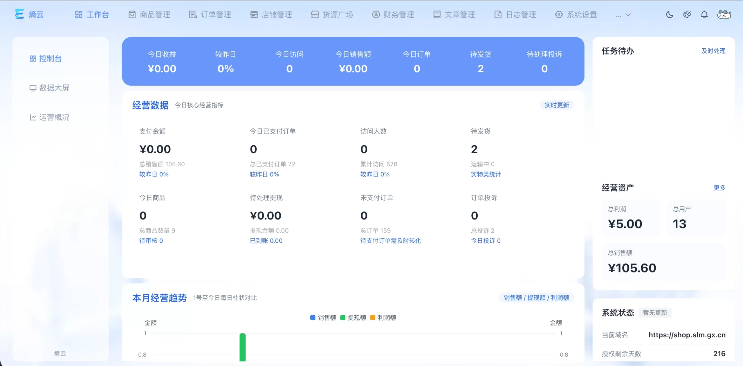 熵云企业多商户发卡系统1.6.8