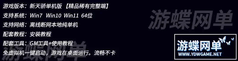 游蝶网单新天骄V2.912单机优化版免虚拟机本机直玩支持Win10Win11