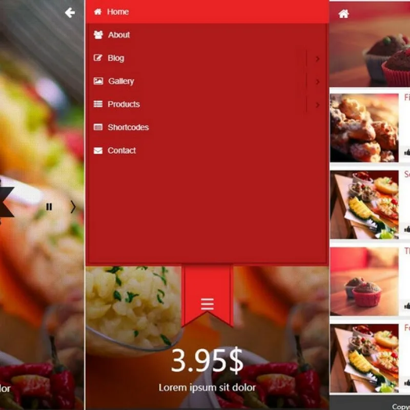 微官网美食订餐HTML5触屏订餐模板源码-Alimm.Com-码²