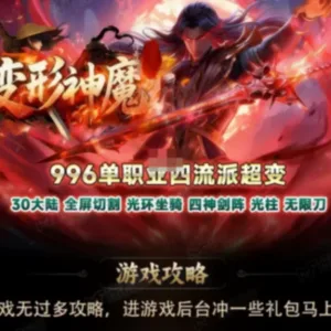 996三端传奇【神技变形神魔】+超炫特效+4职业超变+30大陆+全屏切割+四神剑阵-Alimm.Com-码²