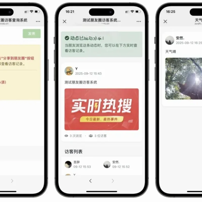 最新UI微信朋友圈访客记录系统修复版源码 H5访客查询源码-Alimm.Com-码²