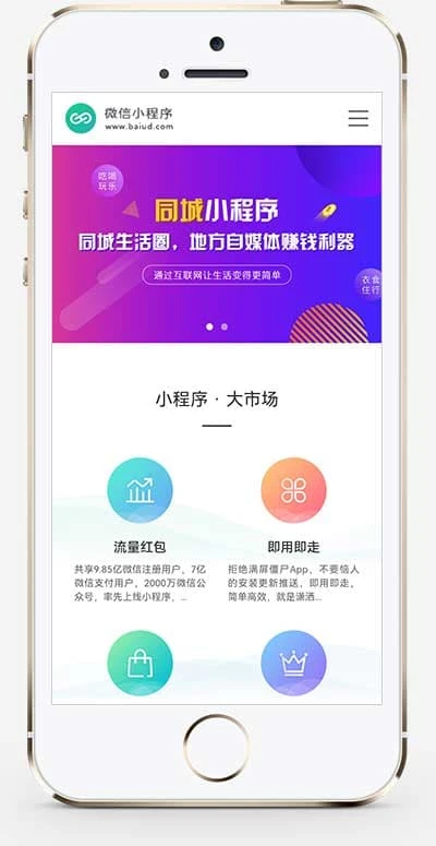 pbootcms软件开发公司模板 小程序开发代理展示网站源码PC移动端适配