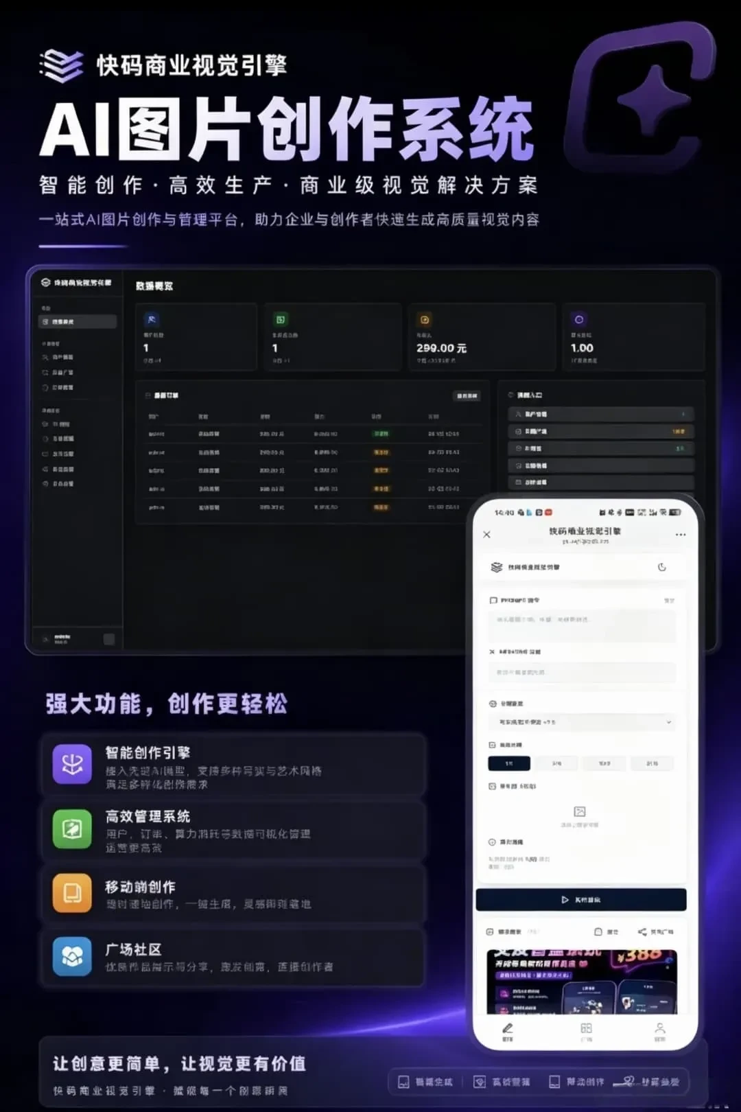 AI图片生成系统源码最新版 开源文生图平台私有化部署