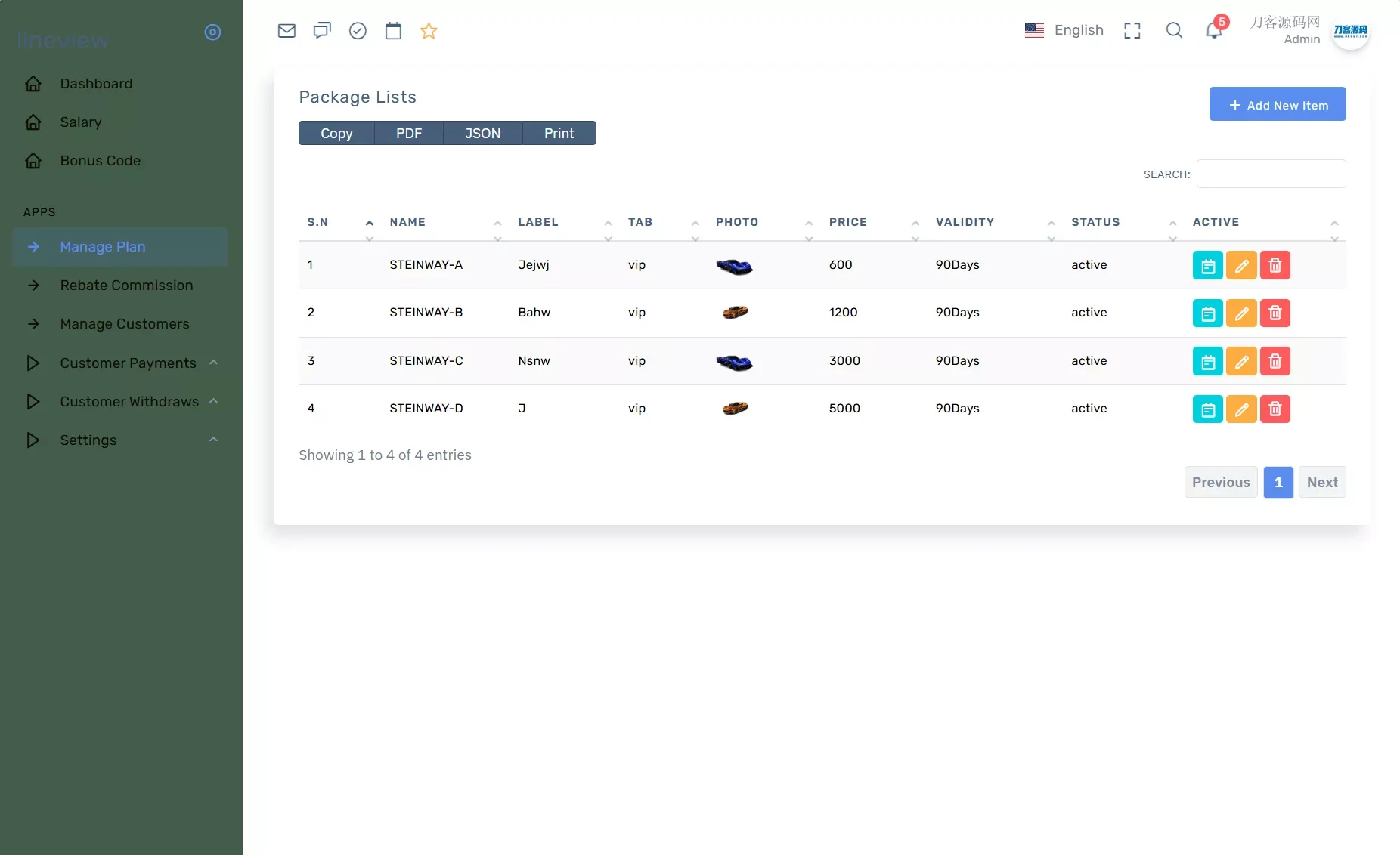 海外汽车投资理财系统源码 lineview源码 PHP后端带USDT提现分销功能