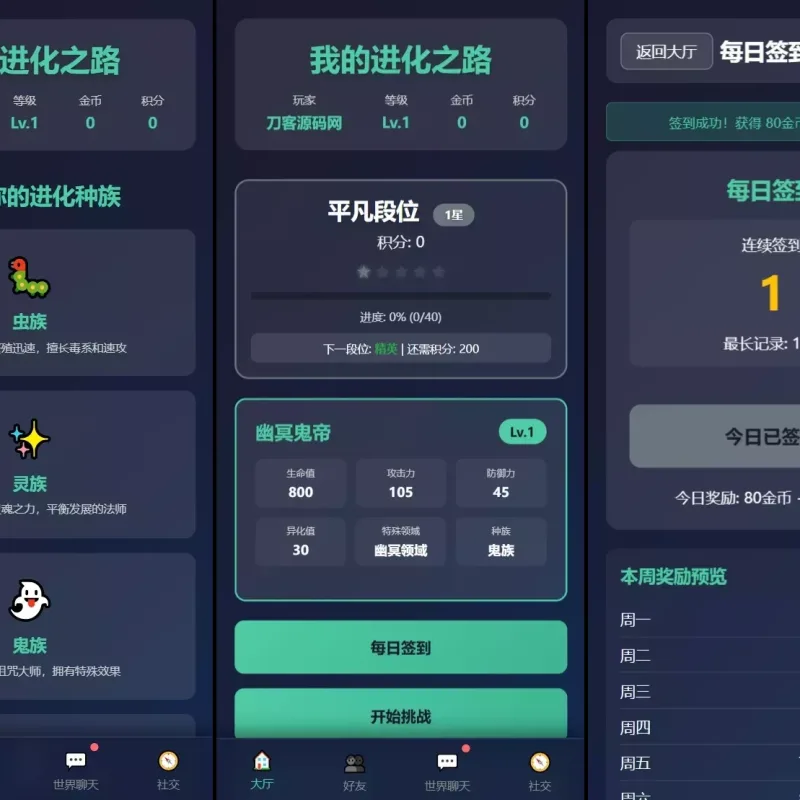 文字游戏进化之路2.0二开源码 带后台 跨服聊天文字冒险游戏系统-Alimm.Com-码²