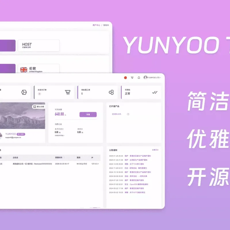 魔方财务YUNYOO购物车+会员中心模板 开源免费美观易用-Alimm.Com-码²