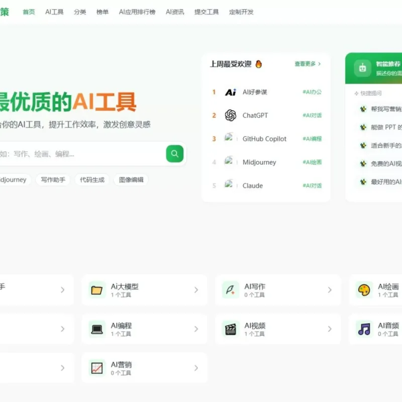 AI工具导航+智能决策系统源码 带搭建教程-Alimm.Com-码²