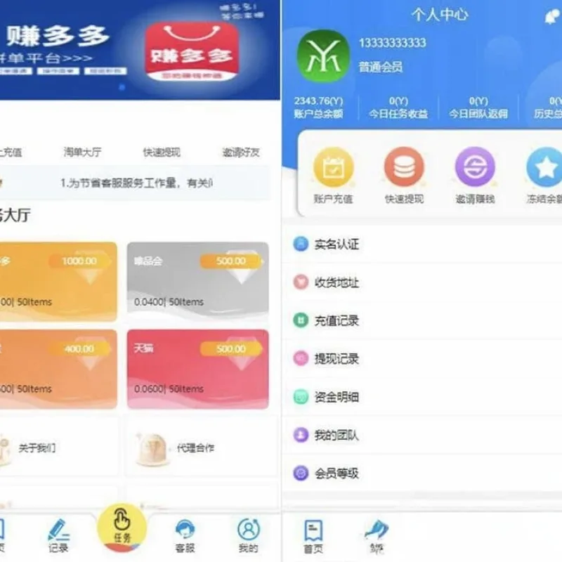 赚多多V10自动任务网抢单源码 会员自营版附搭建视频教程-Alimm.Com-码²